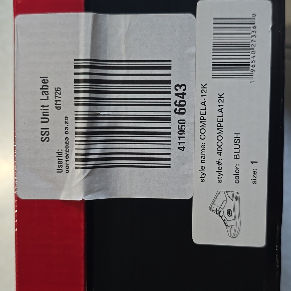 Red Rhino Brand HighTop Sneakers Pink and White NWT Size 1 - Picture 13 of 16